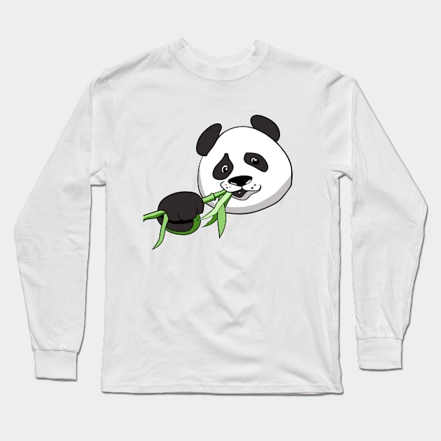 Panda bear Long Sleeve T-Shirt by kdegtiareva